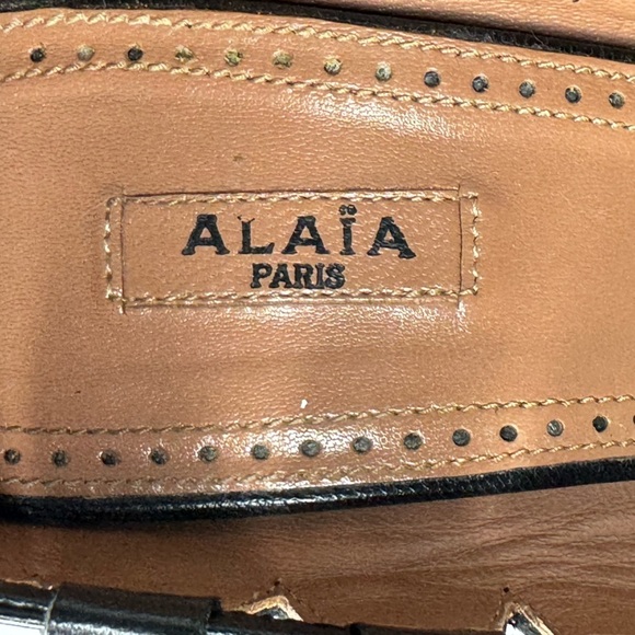 Alaia Platform Black Leather Ankle-Strap Heels - Size 38 - Picture 5 of 7